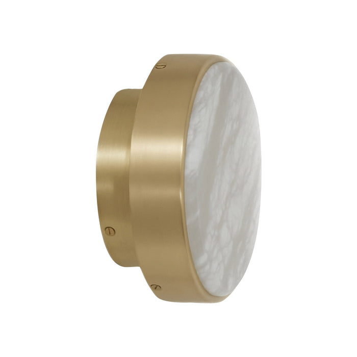 Anvers LED Ceiling / Wall Flush Mount Ceiling Light in Satin Brass (Small/Mounted in a remote location).