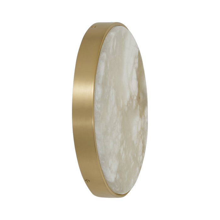 Anvers LED Ceiling / Wall Flush Mount Ceiling Light in Satin Brass (Medium/Mounted within the fixture itself).