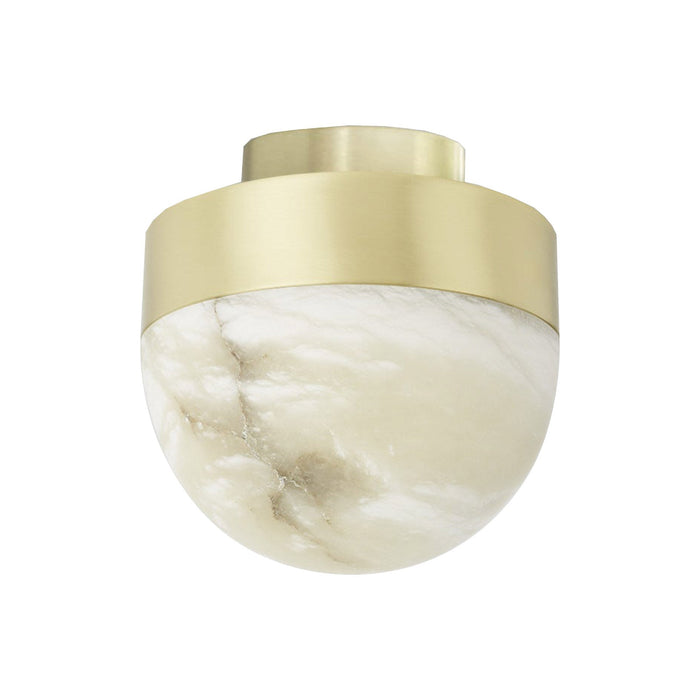 Lucid LED Flush Mount Ceiling Light in Satin Brass (Small).
