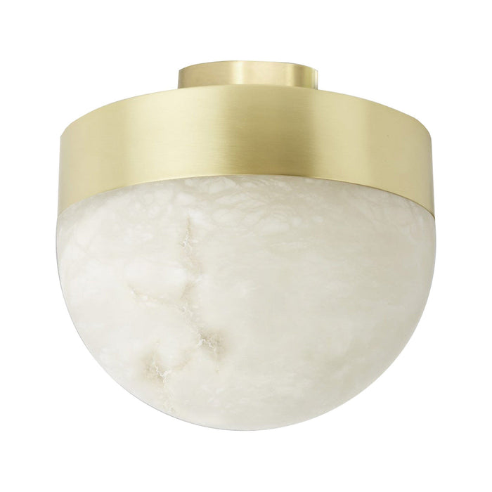 Lucid LED Flush Mount Ceiling Light in Satin Brass (Large).