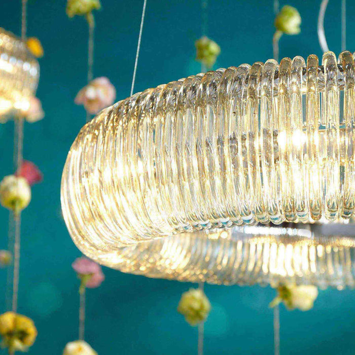 Beaming Around Pendant Light in Detail.