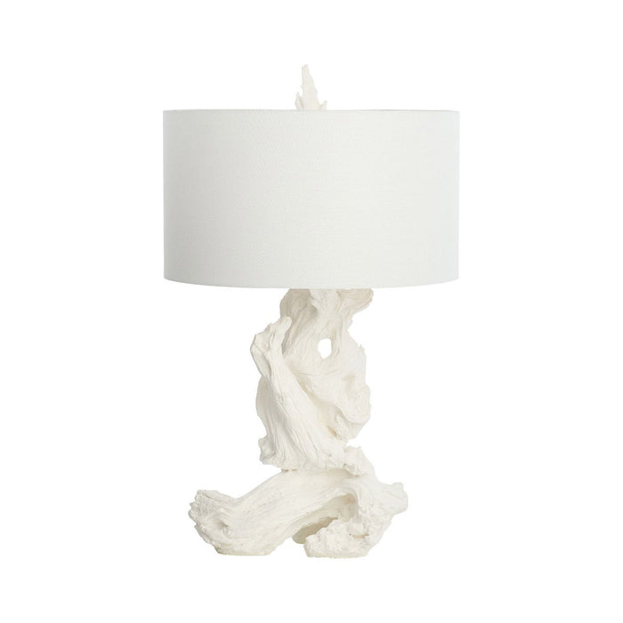 Driftwood Table Lamp with Linen Shade in Incandescent/LED.