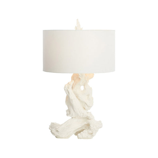 Driftwood Table Lamp with Linen Shade.