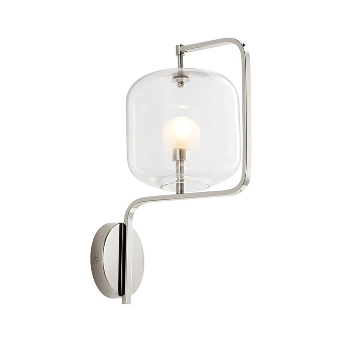 Isotope Wall Light in Polished Nickel.
