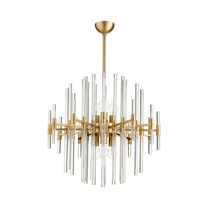 Quebec Pendant Light in 26.75-Inch/Aged Brass.