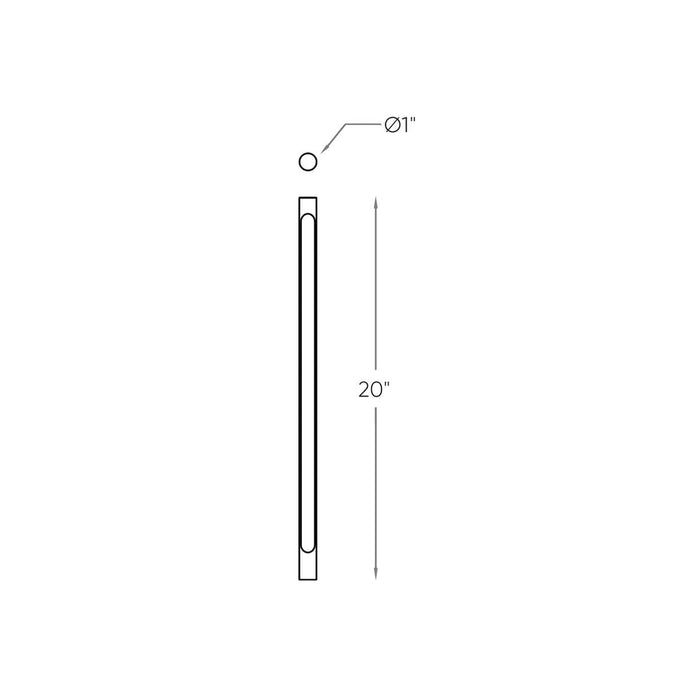 Axis LED Path Light - line drawing.