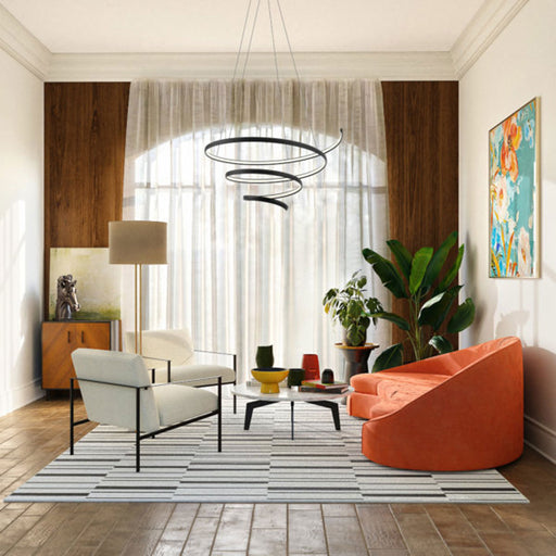 Helix LED Pendant Light in living room.