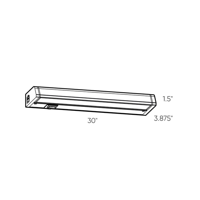 CounterLED CCT Hardwired Linear Undercabinet Light - line drawing.