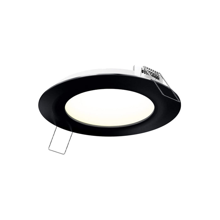 Excel CCT LED Recessed Panel Light in Black (Round/Medium).