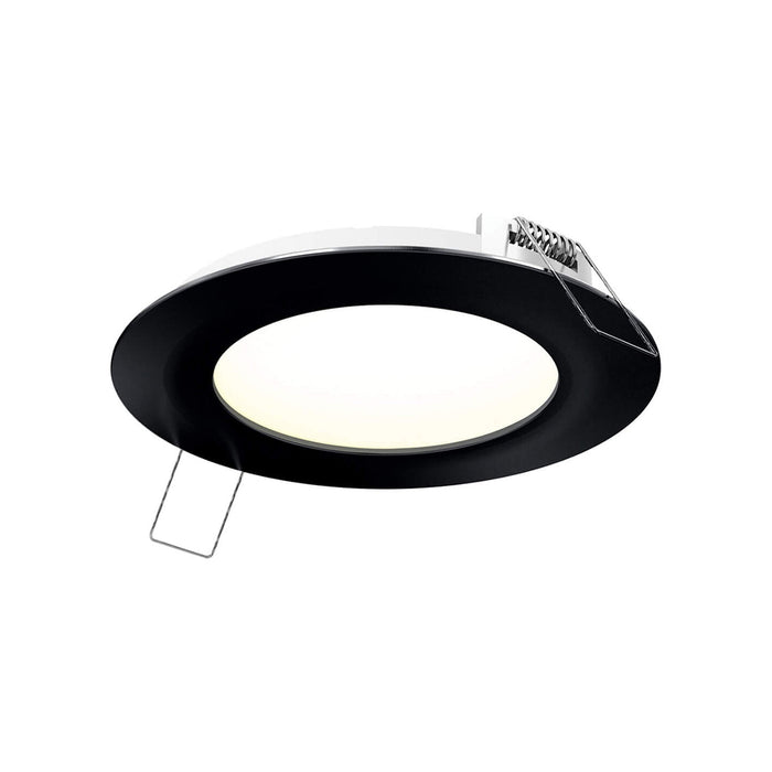 Excel CCT LED Recessed Panel Light in Black (Round/Large).