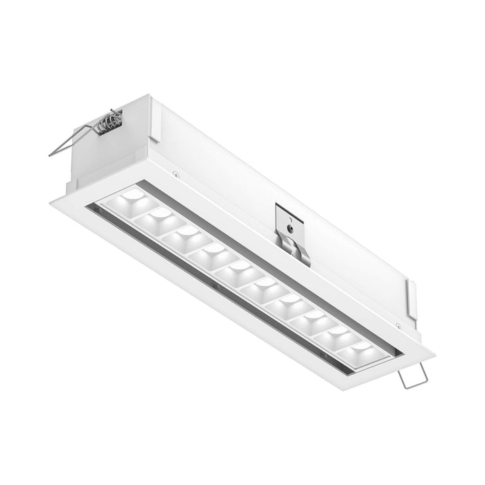 Pinpoint LED Recessed Down Light in All White (10-Light/30-Degree Swivel).