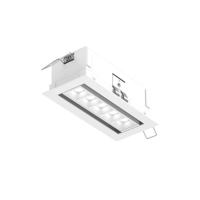 Pinpoint LED Recessed Down Light in All White (5-Light/30-Degree Swivel).