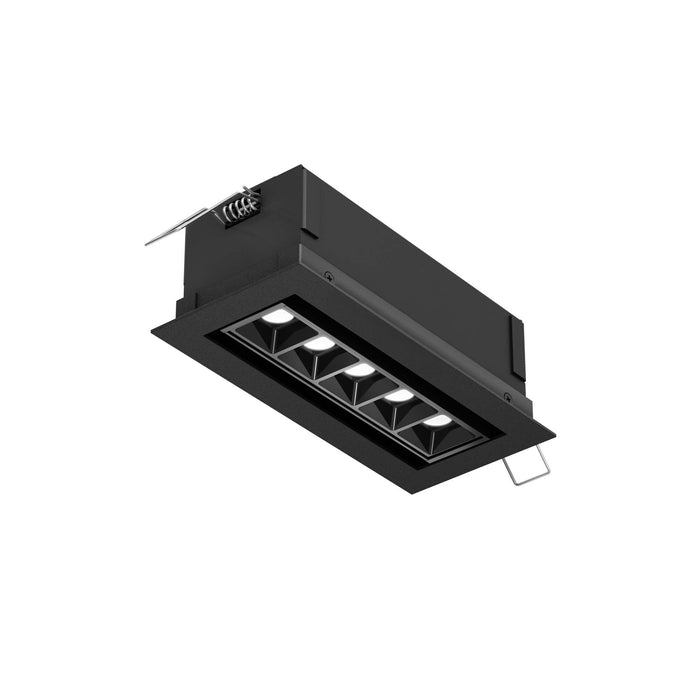Pinpoint LED Recessed Down Light in Black (5-Light/30-Degree Swivel).