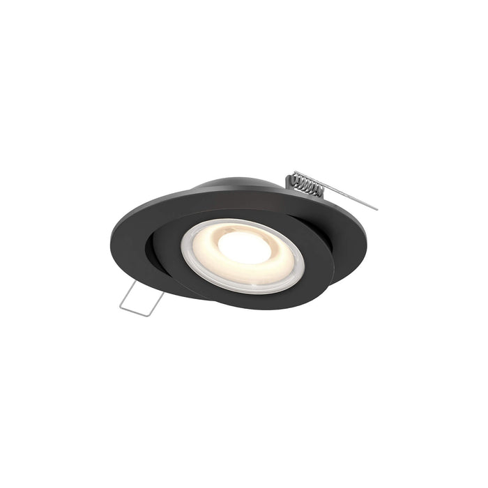 Pivot LED Gimble Recessed Light in Black (4-Inch Round).