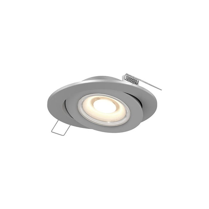 Pivot LED Gimble Recessed Light in Satin Nickel (4-Inch Round).