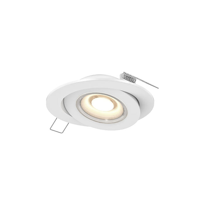 Pivot LED Gimble Recessed Light in White (4-Inch Round).