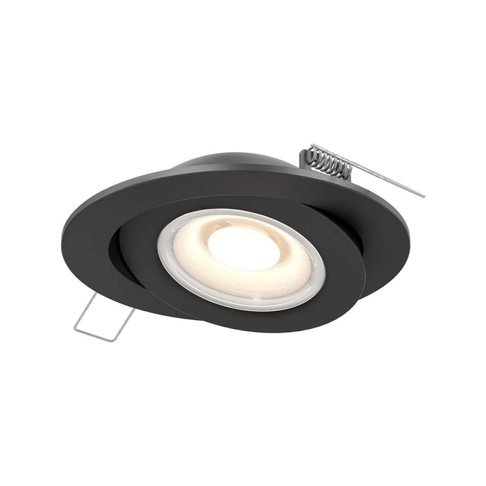 Pivot LED Gimble Recessed Light in Black (6-Inch Round).