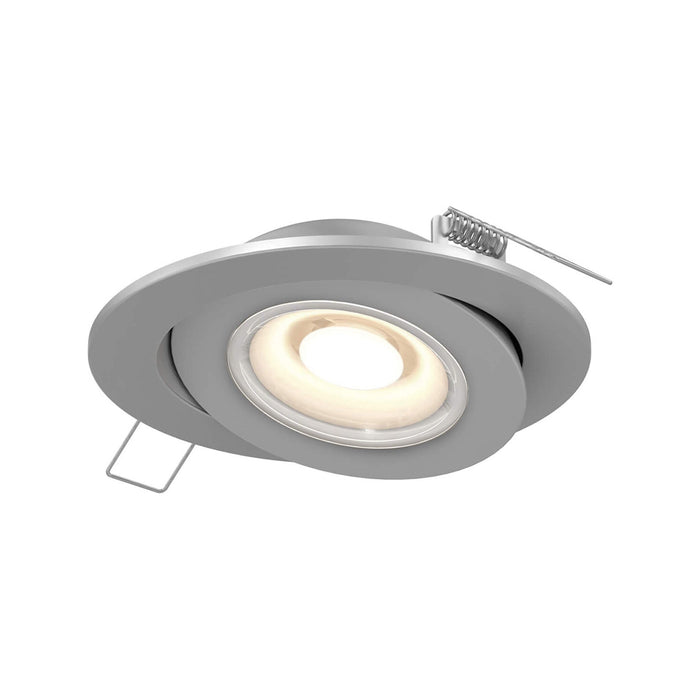 Pivot LED Gimble Recessed Light in Satin Nickel (6-Inch Round).