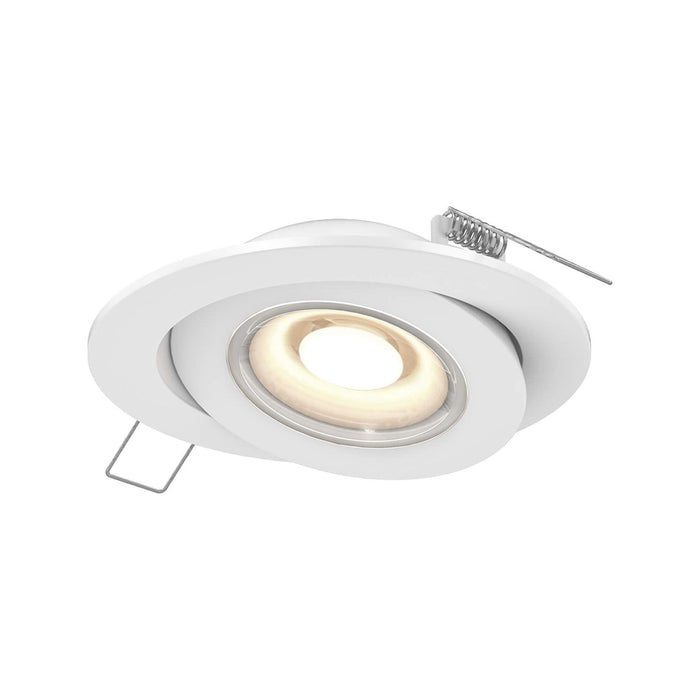 Pivot LED Gimble Recessed Light in White (6-Inch Round).