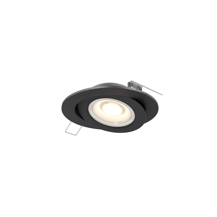 Pivot LED Gimble Recessed Light in Black (3-Round).