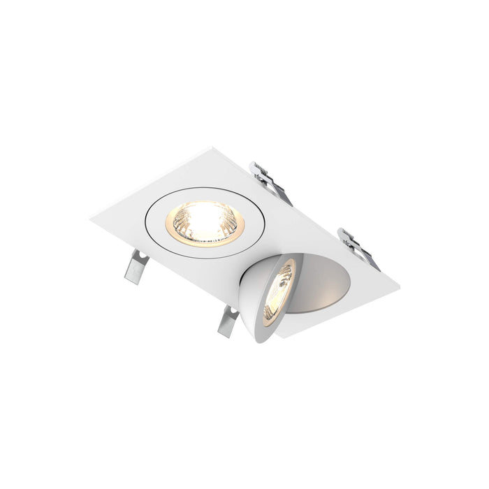 Pivot LED Gimble Recessed Light in White (4-Inch Round/Double).