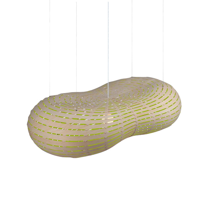 Cloud Pendant Light in Bamboo/Lime (Large).