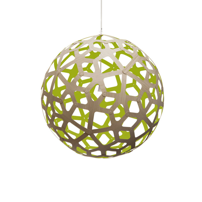Coral Pendant Light in Bamboo/Lime (X-Large).