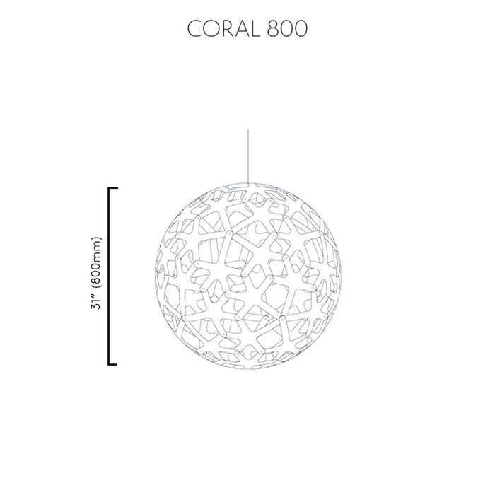Coral Pendant Light - line drawing.