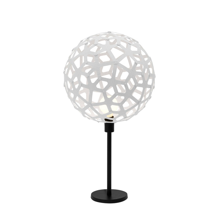 Coral Table Lamp in White/White.