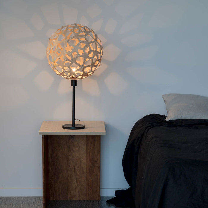 Coral Table Lamp in bedroom.