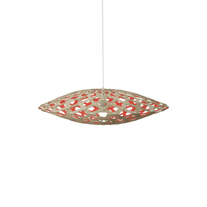 Flax Pendant Light in Bamboo/Red (Small).