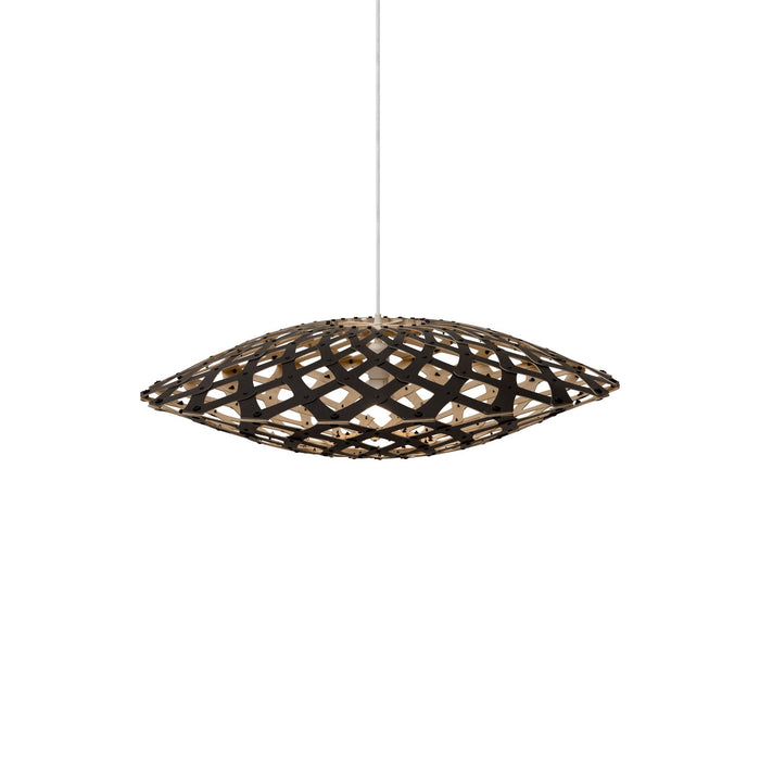 Flax Pendant Light in Black/Bamboo (Small).