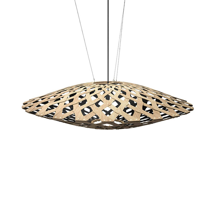 Flax Pendant Light in Bamboo/Black (Large).