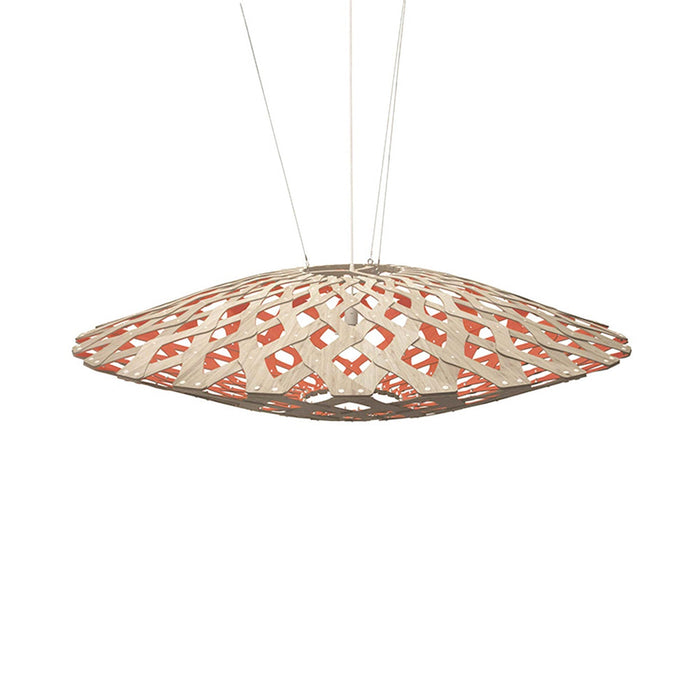 Flax Pendant Light in Bamboo/Red (Large).