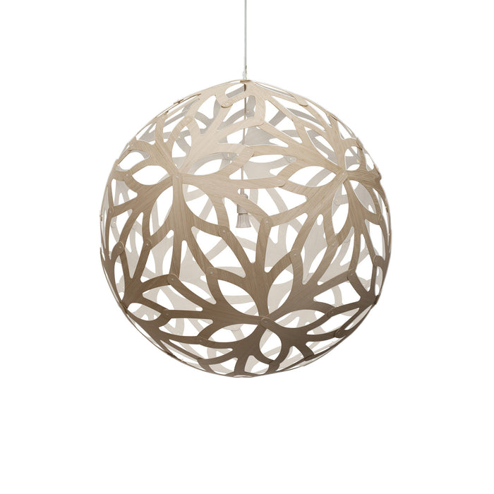 Floral XL Pendant Light in Bamboo/White (Small).
