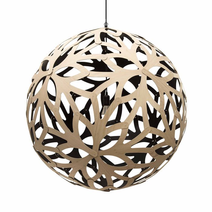 Floral XL Pendant Light in Bamboo/Black (Large).
