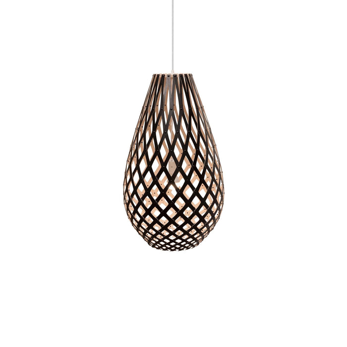 Koura Pendant Light in Black/Bamboo (Medium).