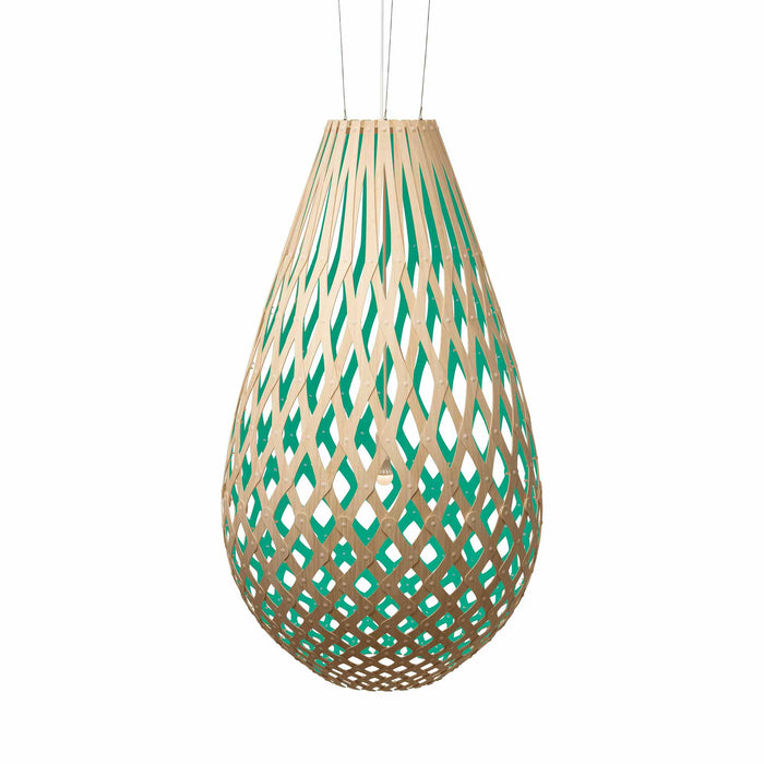 Koura Pendant Light in Bamboo/Aqua (X-Large).