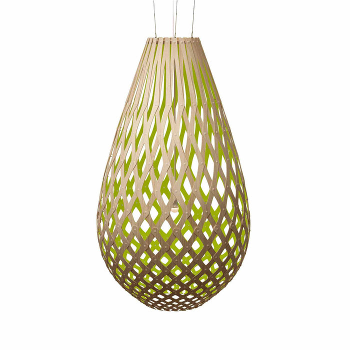 Koura XL Pendant Light in Bamboo/Lime (Small).