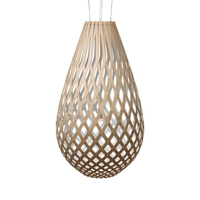 Koura XL Pendant Light in Bamboo/White (Small).
