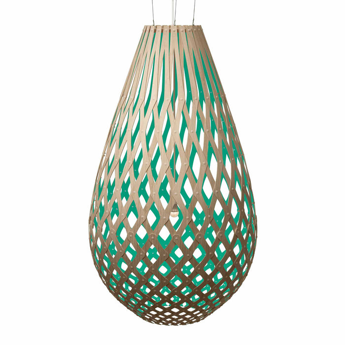 Koura XL Pendant Light in Bamboo/Aqua (Medium).