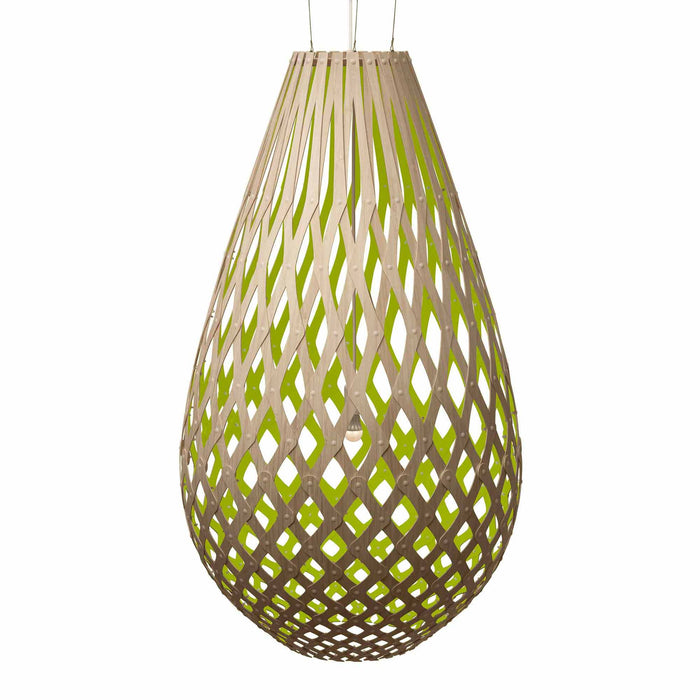 Koura XL Pendant Light in Bamboo/Lime (Medium).