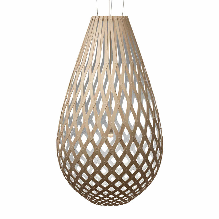 Koura XL Pendant Light in Bamboo/White (Medium).