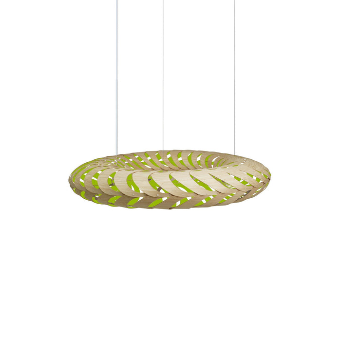 Maru Pendant Light in Bamboo/Lime (Small).