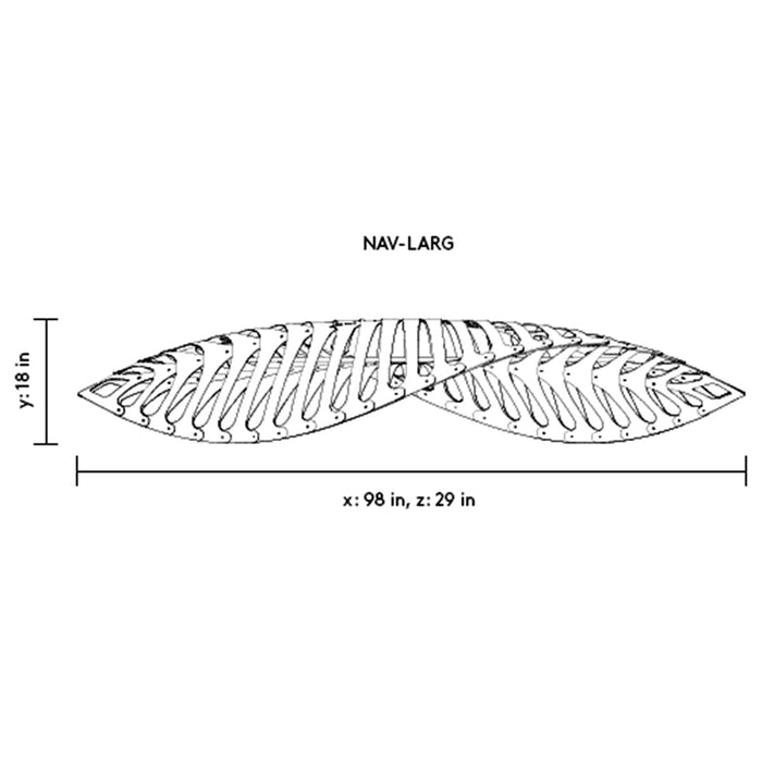 Navicula LED Pendant Light - line drawing