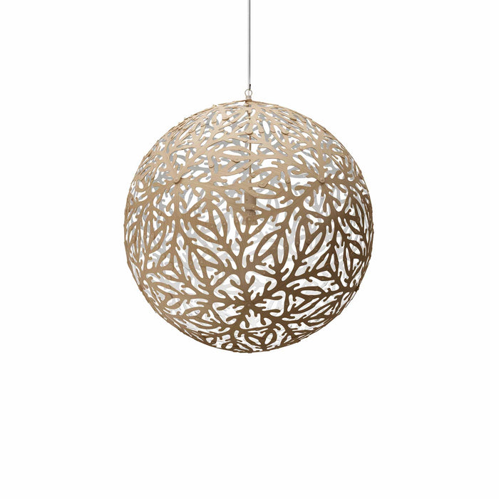 Sola Pendant Light in Bamboo/White (Small).
