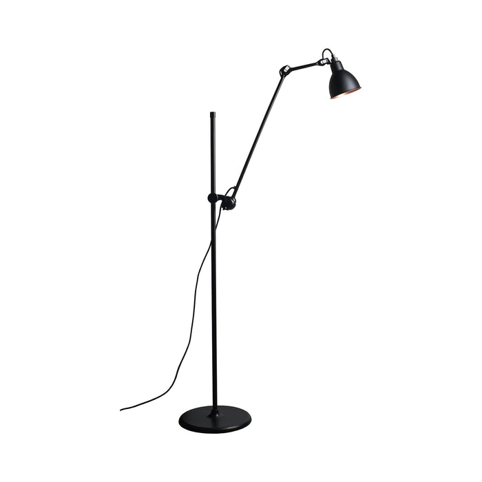 Lampe Gras N°215 LED Floor Lamp in Black & Copper (Round Shade).