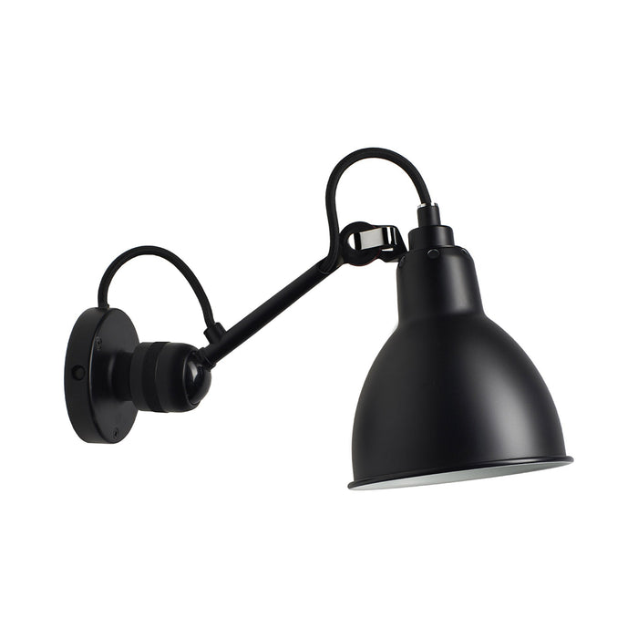 Lampe Gras N°304 LED Wall Light in Black (Switch On Base/Round Shade).