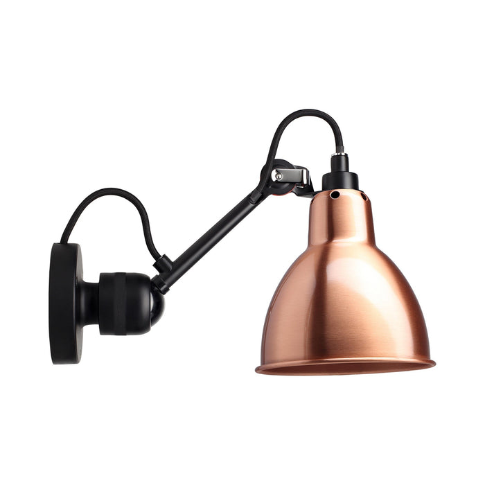 Lampe Gras N°304 LED Wall Light in Copper (Switch On Base/Round Shade).