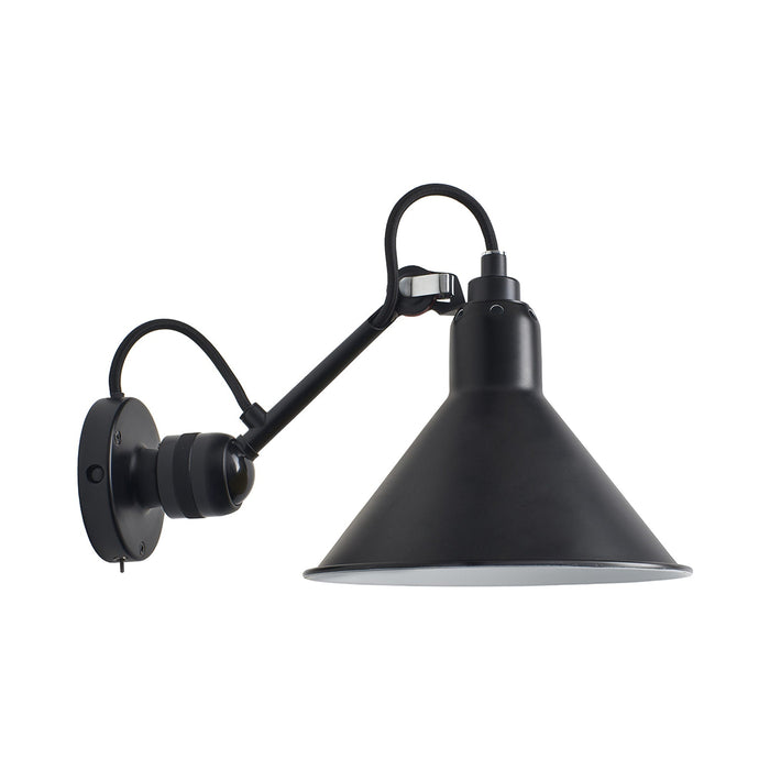Lampe Gras N°304 LED Wall Light in Black (Switch On Cable/Conic Shade).
